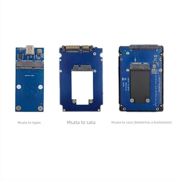 mSATA SSD adapterkártya, USB–SATA interfész, 5 Gbps