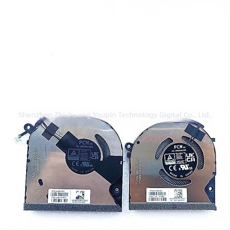 HP 15-FH / 15Z-FH laptop hűtőventilátor, TPN-C165, alumínium, 1 ventilátor, 50 g, N49282-001/N47948