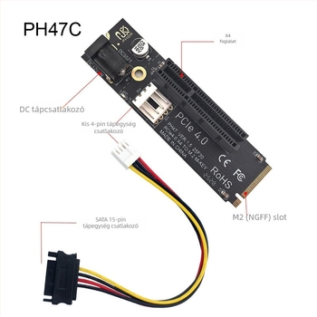 M.2 NVMe PCIe x4 bővítő kártya Thunderbolt 3 külső grafikus egységhez, PCIe 4.0