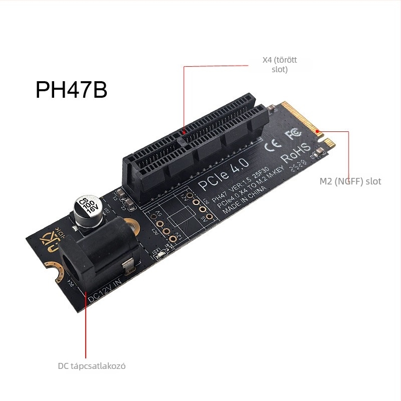 M.2 NVMe PCIe x4 bővítő kártya Thunderbolt 3 külső grafikus egységhez, PCIe 4.0