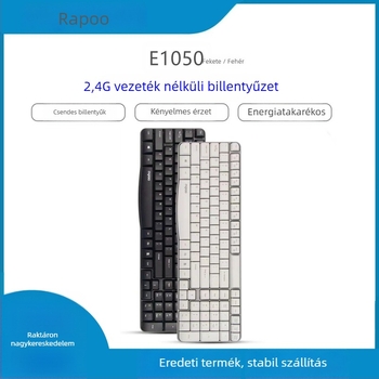Rapoo E1050 Vezeték nélküli billentyűzet, 2.4G, membrános kialakítás, ABS test, univerzális kompatibilitás, háttérvilágítás nélkül