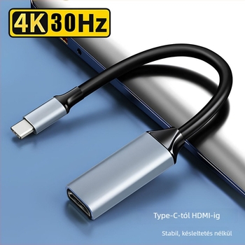 Type-C HDMI 4K60Hz adapter kábel rézmaggal