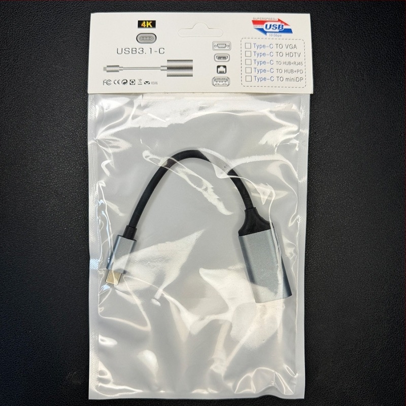 Type-C HDMI 4K60Hz adapter kábel rézmaggal