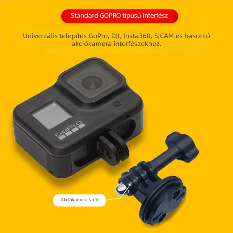 Kerékpár számítógép tartóhoz csatlakoztatható sportkamera-adapter, kompatibil GoPro, Garmin és Insta360