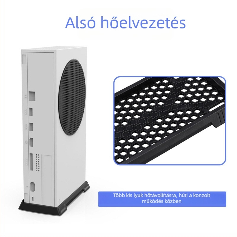 Xbox Series S tartó szellőző alaprésszel, ABS anyag, tömeg 52
