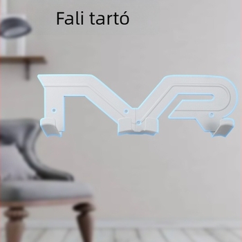 Meta Quest 3 falra szerelhető tároló keret kábelhorgokkal – könnyű szerelés, PC+ABS, OEM feldolgozás, nyomtatott logó, 180 g, PS VR2 kompatibilis