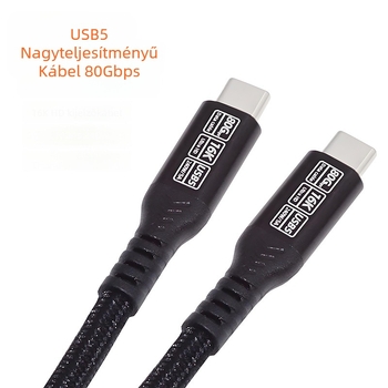 Type-C USB5 adapterkábel, rézmaggal, egycsatlakozós csatlakozó