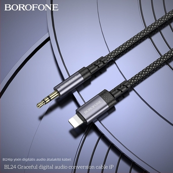 BOROFONE BL24 iP Audió kábel (Model: BL24 iP; Type: Audio cable; Gold plated; Tinned copper wire; ROHS)