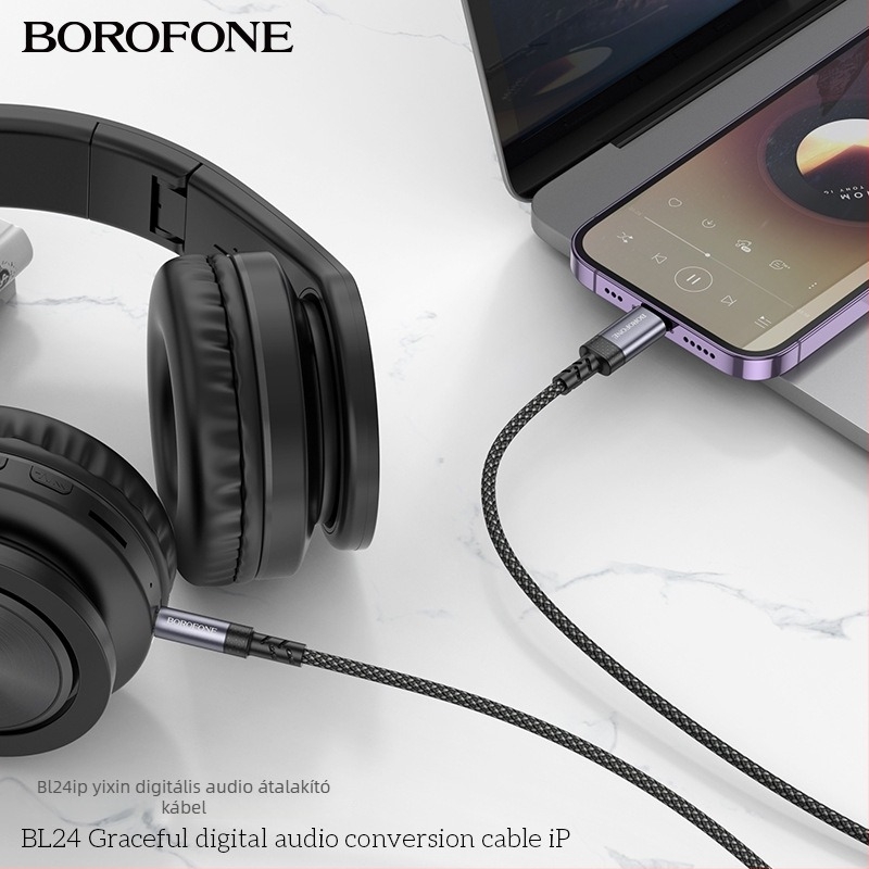 BOROFONE BL24 iP Audió kábel (Model: BL24 iP; Type: Audio cable; Gold plated; Tinned copper wire; ROHS)