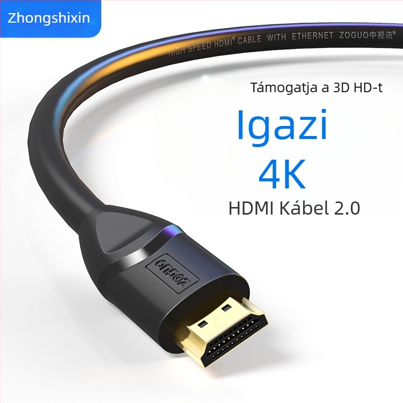 HDMI 2.0 kábel, Type A-tól Type A-ig, 4K/60Hz, árnyékolt, oxigénmentes réz