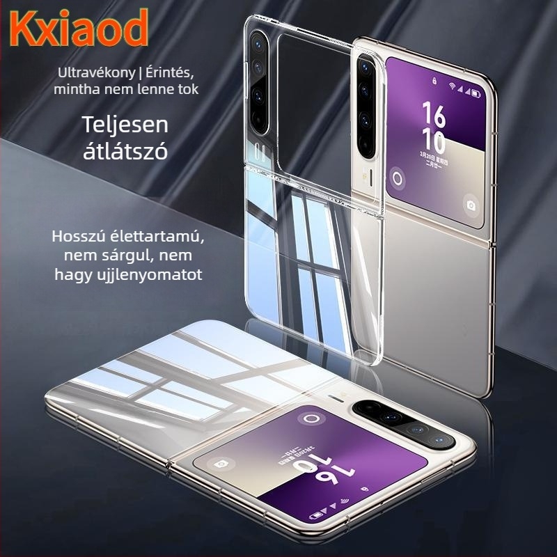 Huawei Pura X átlátszó védőtok – teljes körű védelem, merev burkolat, esésálló, prémium megjelenés
