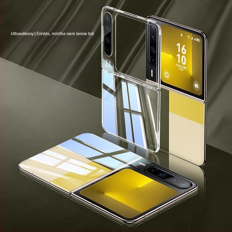 Huawei Pura X átlátszó védőtok – teljes körű védelem, merev burkolat, esésálló, prémium megjelenés