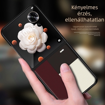 Honor MagicVFlip hajtogatható kijelzős telefon tok - Műbőr, Matt felület, Ütközésvédő, Személyre szabható