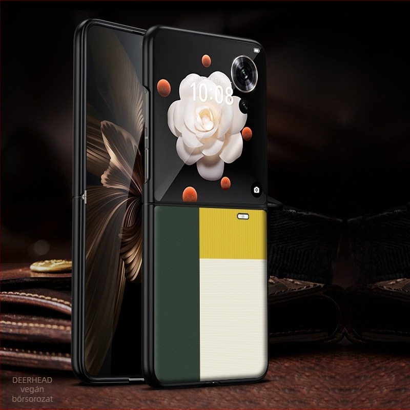 Honor MagicVFlip hajtogatható kijelzős telefon tok - Műbőr, Matt felület, Ütközésvédő, Személyre szabható