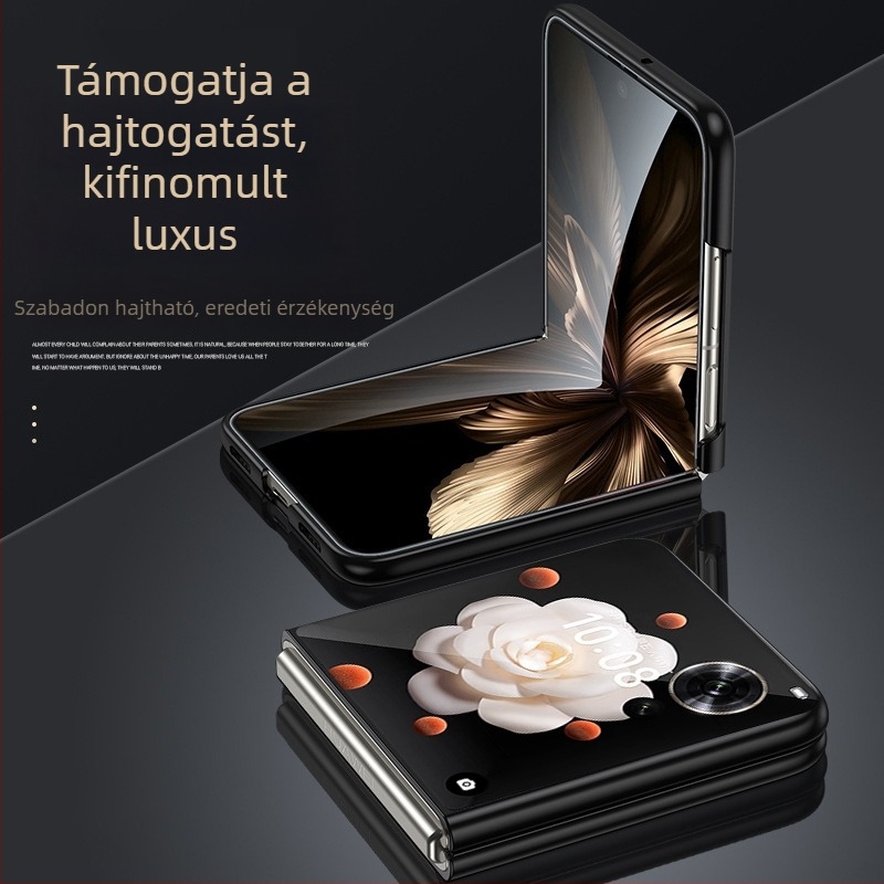 Honor MagicVFlip hajtogatható kijelzős telefon tok - Műbőr, Matt felület, Ütközésvédő, Személyre szabható