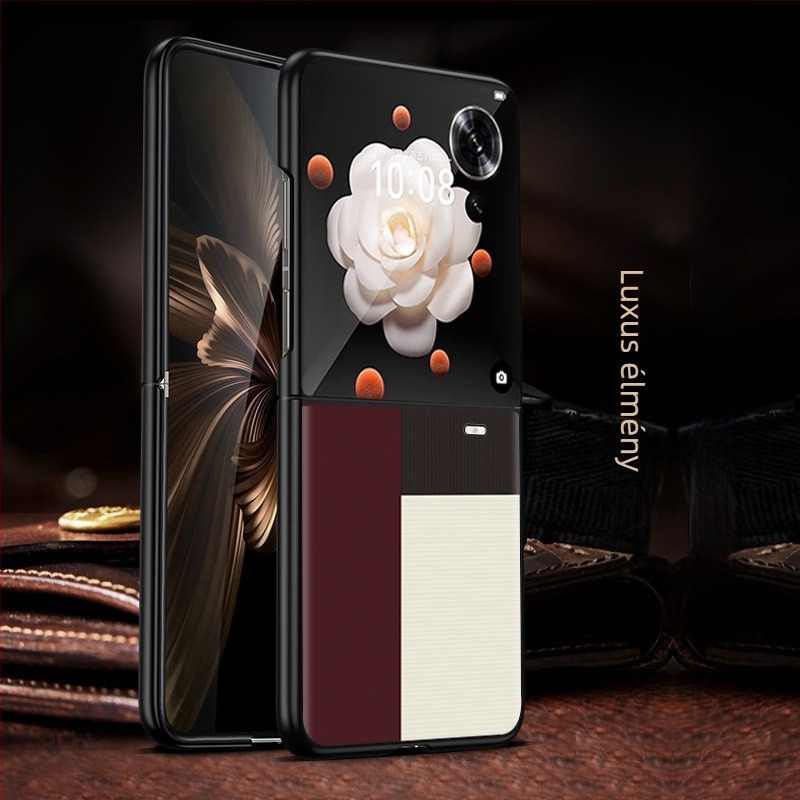 Honor MagicVFlip hajtogatható kijelzős telefon tok - Műbőr, Matt felület, Ütközésvédő, Személyre szabható