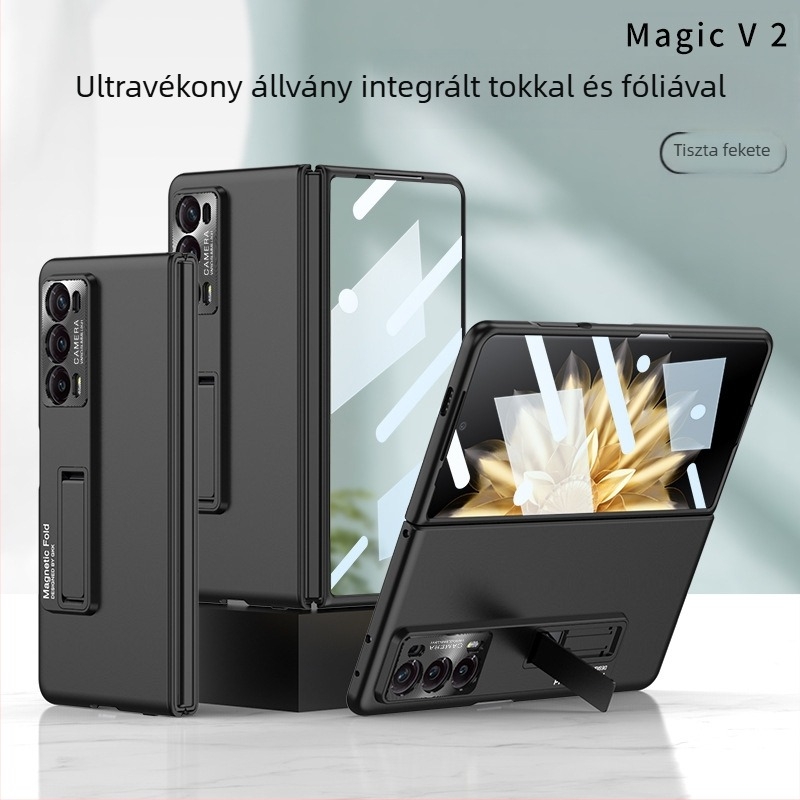 GKK állványos tok Magic V2-höz – ultra vékony, teljes lefedettségű, fekete, kijelzővédővel