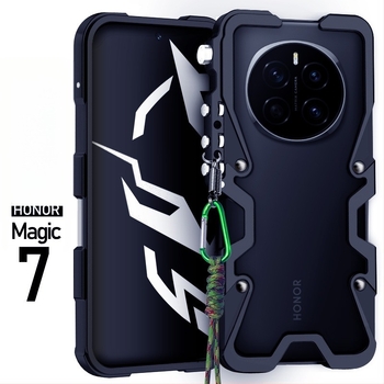 Honor Magic7 sorozathoz készült fém hátlapi tok, védőtok, ütésálló védelem, mechanikus kar