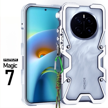 Honor Magic7 sorozathoz készült fém hátlapi tok, védőtok, ütésálló védelem, mechanikus kar