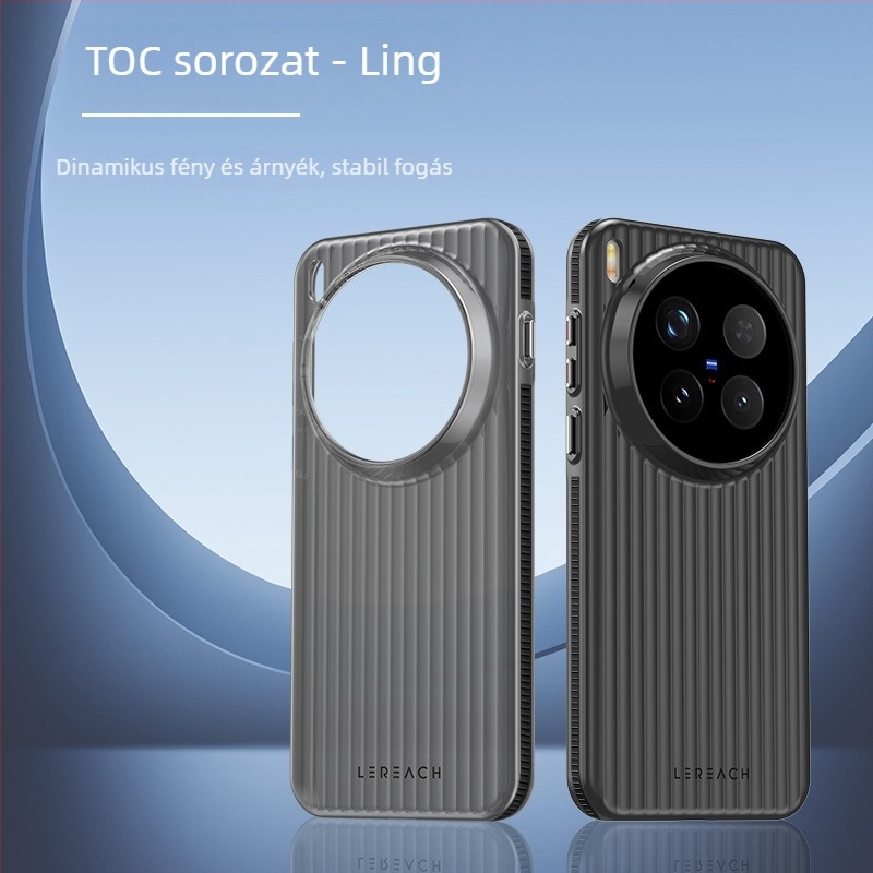 Vivo X300 Pro 5G átlátszó védőtok, többszintű fény- és árnyék rács, X300 kemény tok