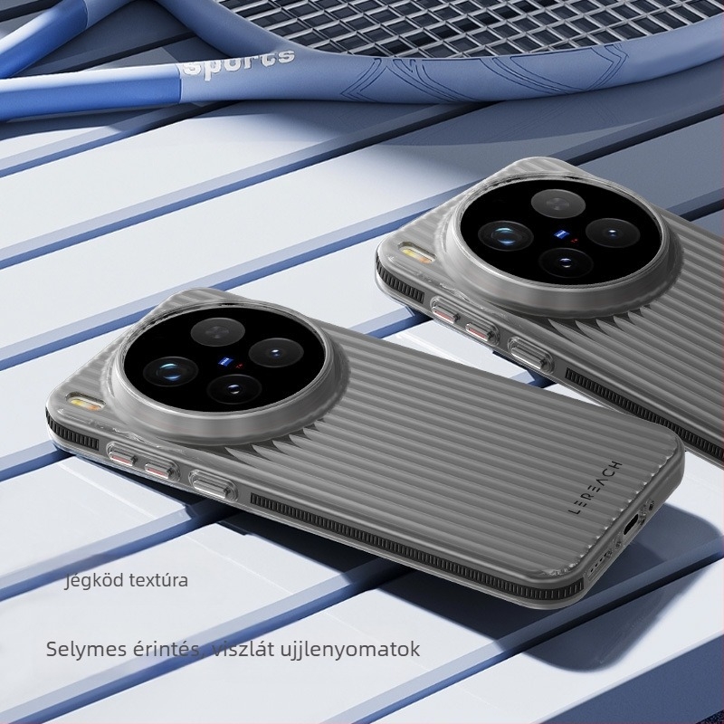 Vivo X300 Pro 5G átlátszó védőtok, többszintű fény- és árnyék rács, X300 kemény tok