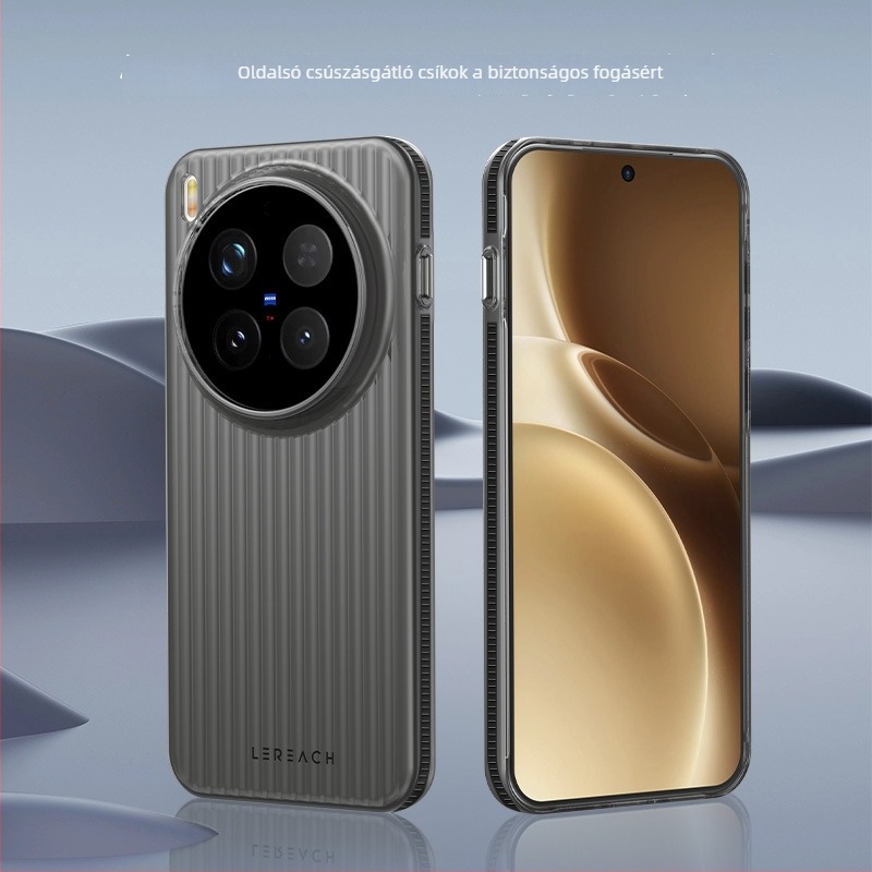 Vivo X300 Pro 5G átlátszó védőtok, többszintű fény- és árnyék rács, X300 kemény tok