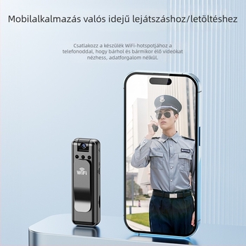 Mellkasra rögzített vezeték nélküli HD kamera éjjellátóval, 640x480 felbontásban, 30fps, beépített mikrofon