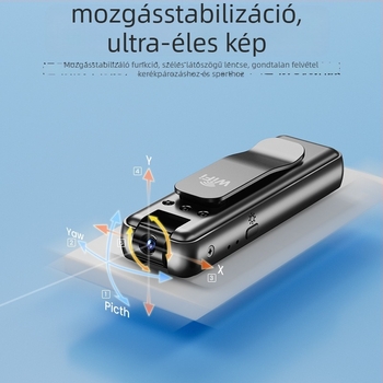 Mellkasra rögzített vezeték nélküli HD kamera éjjellátóval, 640x480 felbontásban, 30fps, beépített mikrofon