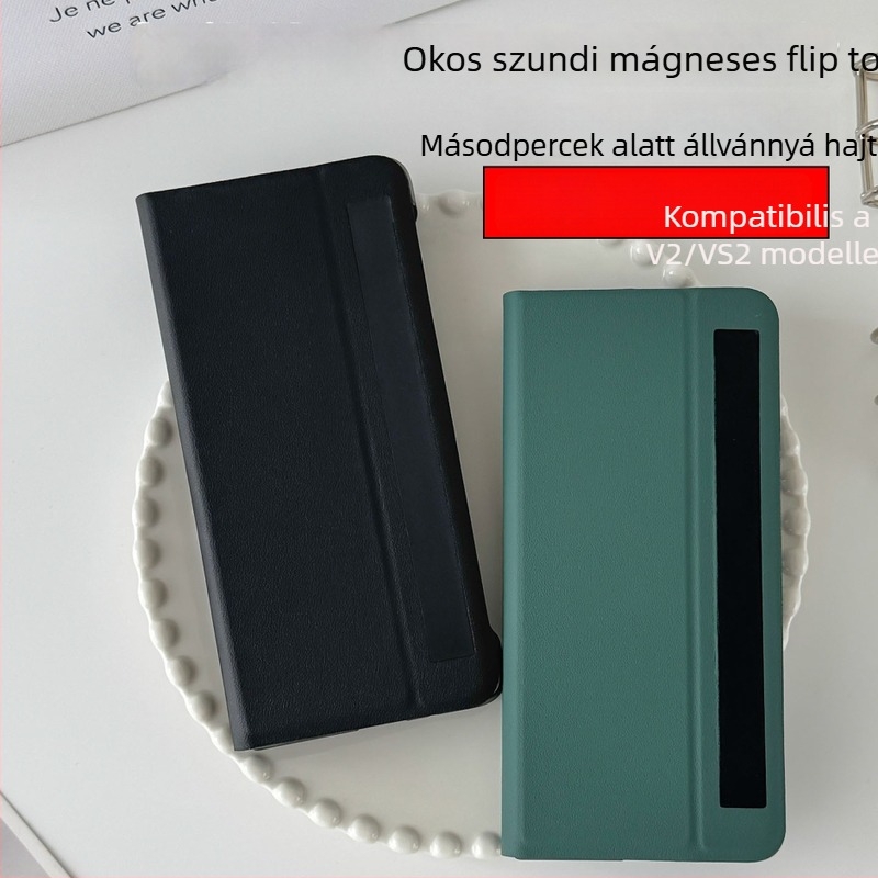 Honor Magic V2 védőtok intelligens ablakkal és mágneses flipfedéllel, teljes védelem esés ellen