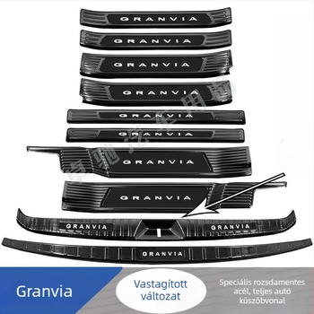 Gravia küszöb rúd – üdvözlő pedál és csomagtartó védő, dekoratív hátsó rúd matrica, Toyota-kompatibilis