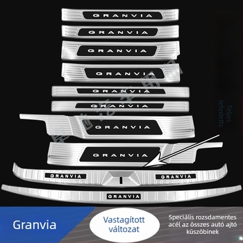 Gravia küszöb rúd – üdvözlő pedál és csomagtartó védő, dekoratív hátsó rúd matrica, Toyota-kompatibilis