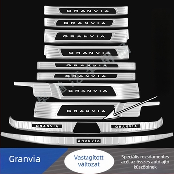Gravia küszöb rúd – üdvözlő pedál és csomagtartó védő, dekoratív hátsó rúd matrica, Toyota-kompatibilis