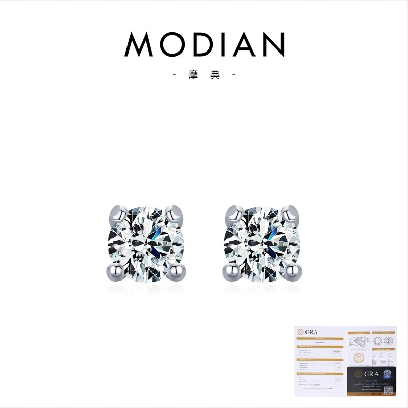 925-ös ezüst fülbevaló moissanittel, antiallergén, geometriai dizájn