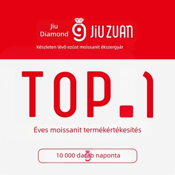 Fülbevalók S925 ezüst Moissanite beültetéssel, geometriai forma, beültetési technológia, márka JIUZUAN