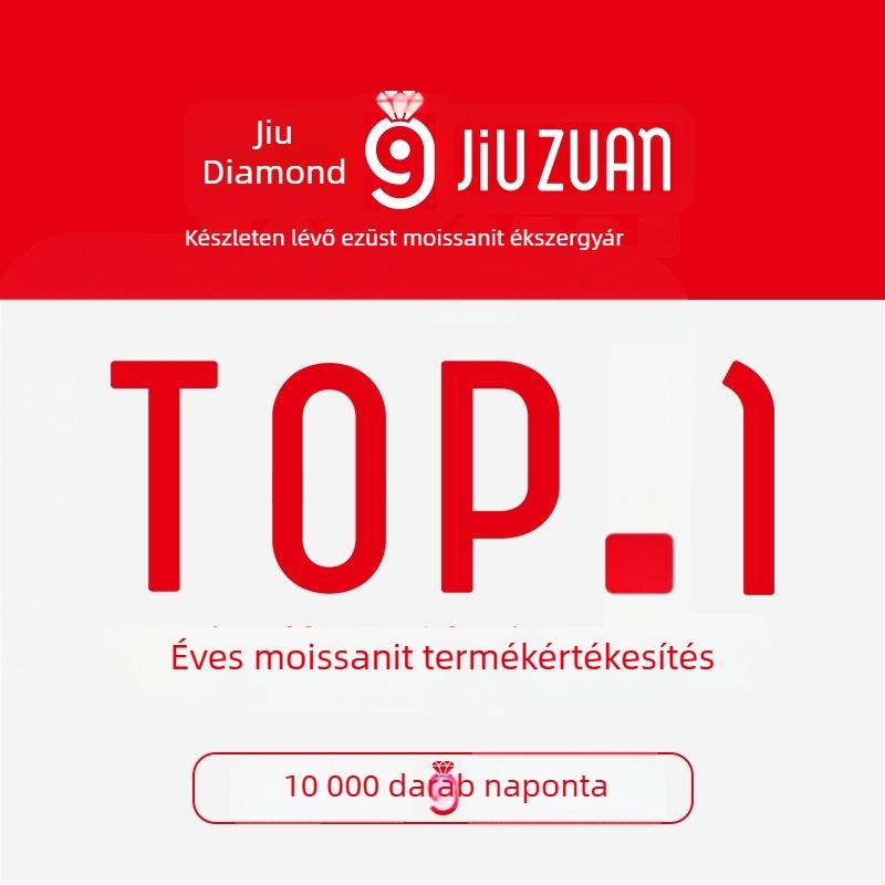 Fülbevalók S925 ezüst Moissanite beültetéssel, geometriai forma, beültetési technológia, márka JIUZUAN