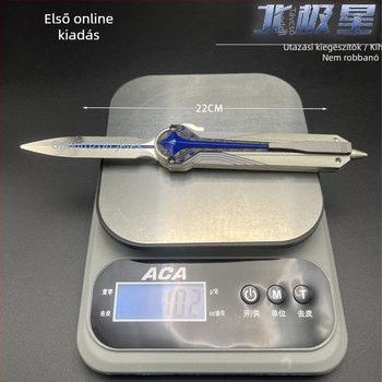 Ötvözetből készült fegyver modell játék teleszkópos Polaris kés – statikus modell, 14+ korosztály