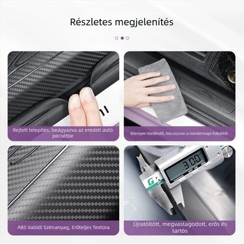 Műanyag küszöbvédő Xiaomi SU7-hez, karbon mintázattal, anti-slip panel a csomagtartóhoz