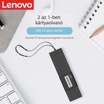 Lenovo USB 2.0/3.0 Kártyaolvasó – SD/TF támogatás, külső telepítés, Modellek: D221/D231/D204