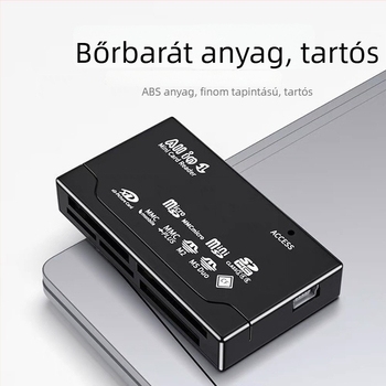 HT-02A USB 2.0 hat egyben memóriakártyaolvasó CF/SD/SDHC/MMC Plus/TF/MicroSD-hoz (külső)