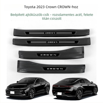 Toyota Crown (23. generáció) számára rozsdamentes acél ajtó küszöbök, üdvözlő pedálok és csomagtartó hátsó védő