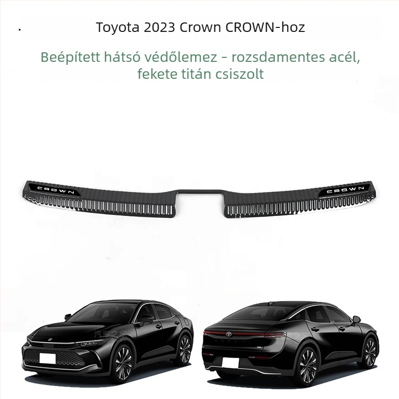 Toyota Crown (23. generáció) számára rozsdamentes acél ajtó küszöbök, üdvözlő pedálok és csomagtartó hátsó védő