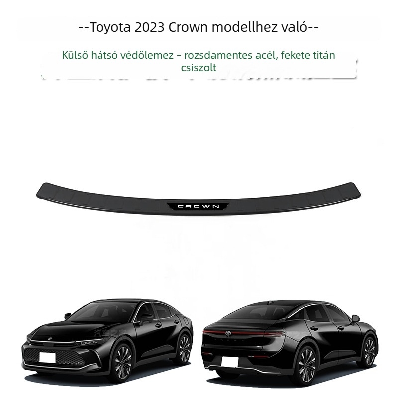 Toyota Crown (23. generáció) számára rozsdamentes acél ajtó küszöbök, üdvözlő pedálok és csomagtartó hátsó védő