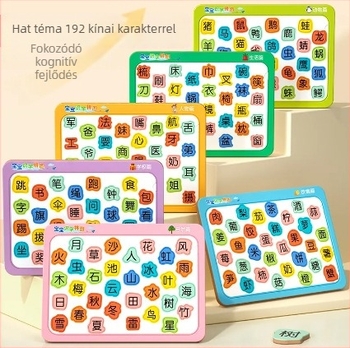 Gyerekeknek szóló betűtanuló sík puzzle — anyag: papír; 4–6 éveseknek; csomagolás: színes doboz; kategória: összeszerelési diagramok és táblák