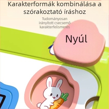 Gyerekeknek szóló betűtanuló sík puzzle — anyag: papír; 4–6 éveseknek; csomagolás: színes doboz; kategória: összeszerelési diagramok és táblák