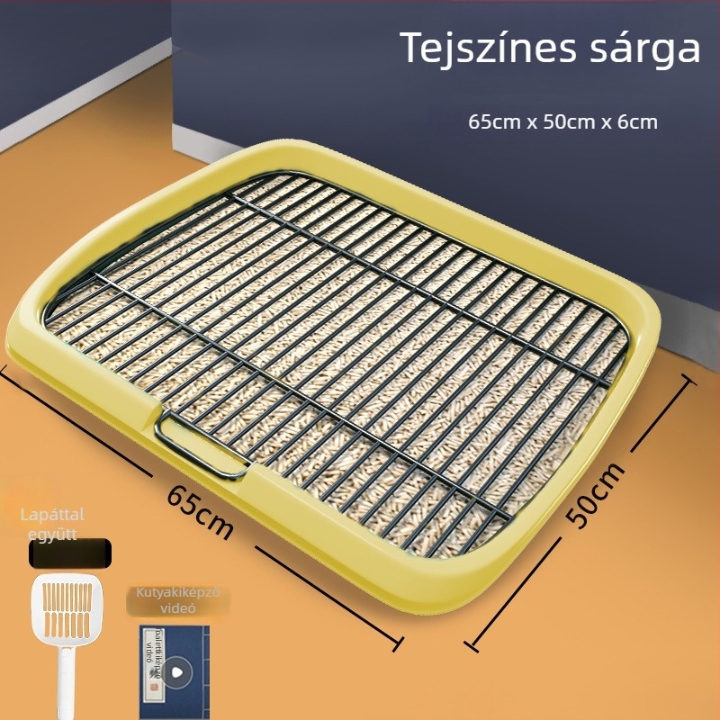 Acélvázas kutyatoalett, sík tálcás, cseppálló, rózsaszín, kistól a nagytestűekig
