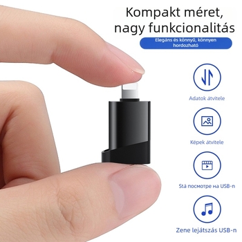 iPhone OTG adapter – USB csatlakozás, U-disk és kártyaolvasó, billentyűzet és egér támogatás