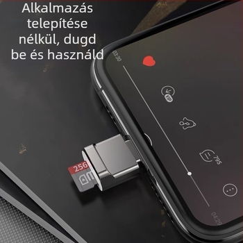 Type-C kártyaolvasó USB 3.0 | TF és MicroSD támogatás | OTG fém ház (USB 3.0, TF/MicroSD, OTG)