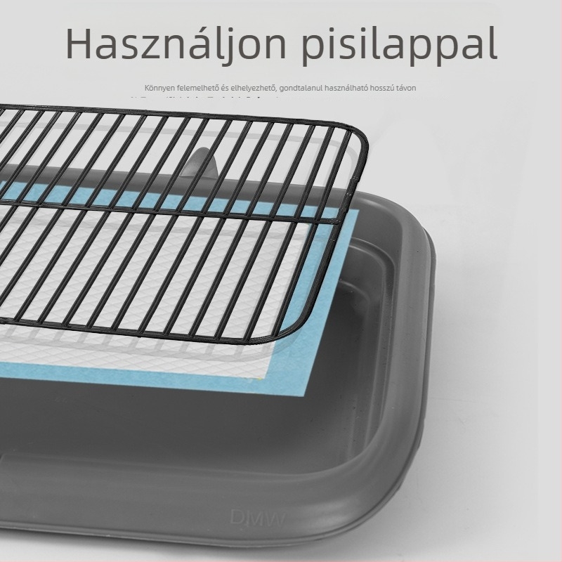 Nagy, közepes és kiskutyák számára készült kutyatoalett — kijelölt vizelési és székelési hely, könnyen tisztítható alomtálca