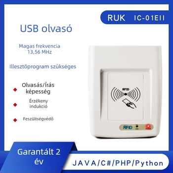IC-01EII USB NFC Kártyaolvasó/Író NTAG213/NTAG215/NTAG216 | 13,56 MHz | Olvasási tartomány 1-8 cm
