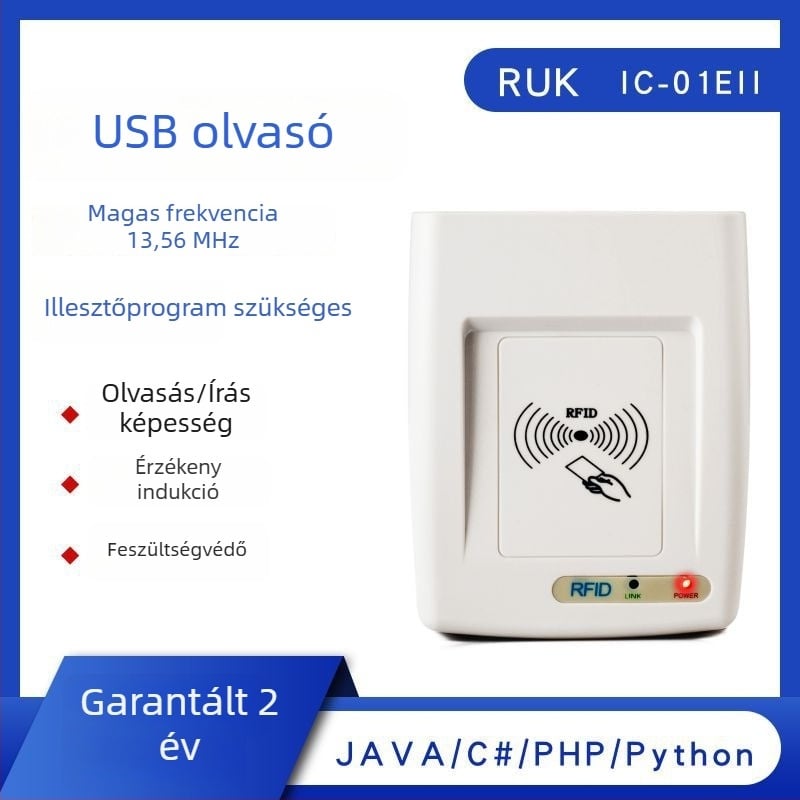 IC-01EII USB NFC Kártyaolvasó/Író NTAG213/NTAG215/NTAG216 | 13,56 MHz | Olvasási tartomány 1-8 cm